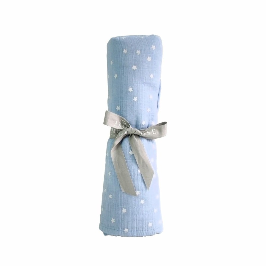 Living * | Alimrose Starry Night Muslin Swaddle Baby Blue Living