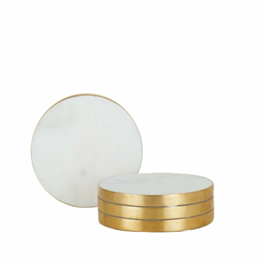 Kitchen * | Hawkins New York Simple Marble Coasters Set Of 4 Kitchen