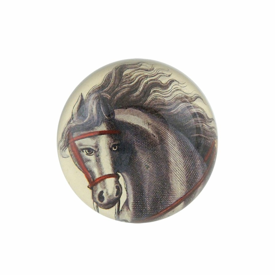 Living * | John Derian Home Decor La Pirouette A Gouche (Horseman) Dome Paperweight