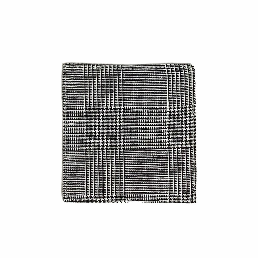 Kitchen * | Fog Linen Linen Coaster Glen Plaid Kitchen