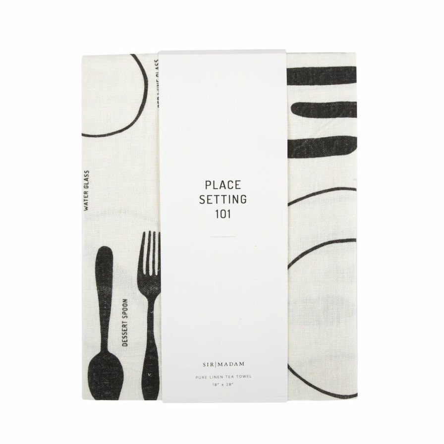 Kitchen * | Sir/Madam Tea Towel Place Setting Kitchen