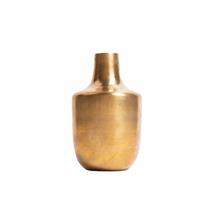 Living * | Civil Alchemy Living Brass Tall Flower Vase