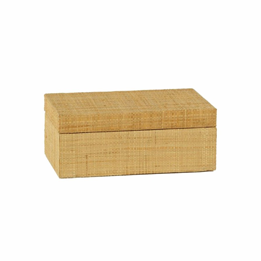 Living * | Zodax Living Bungalow Grasscloth Box Large