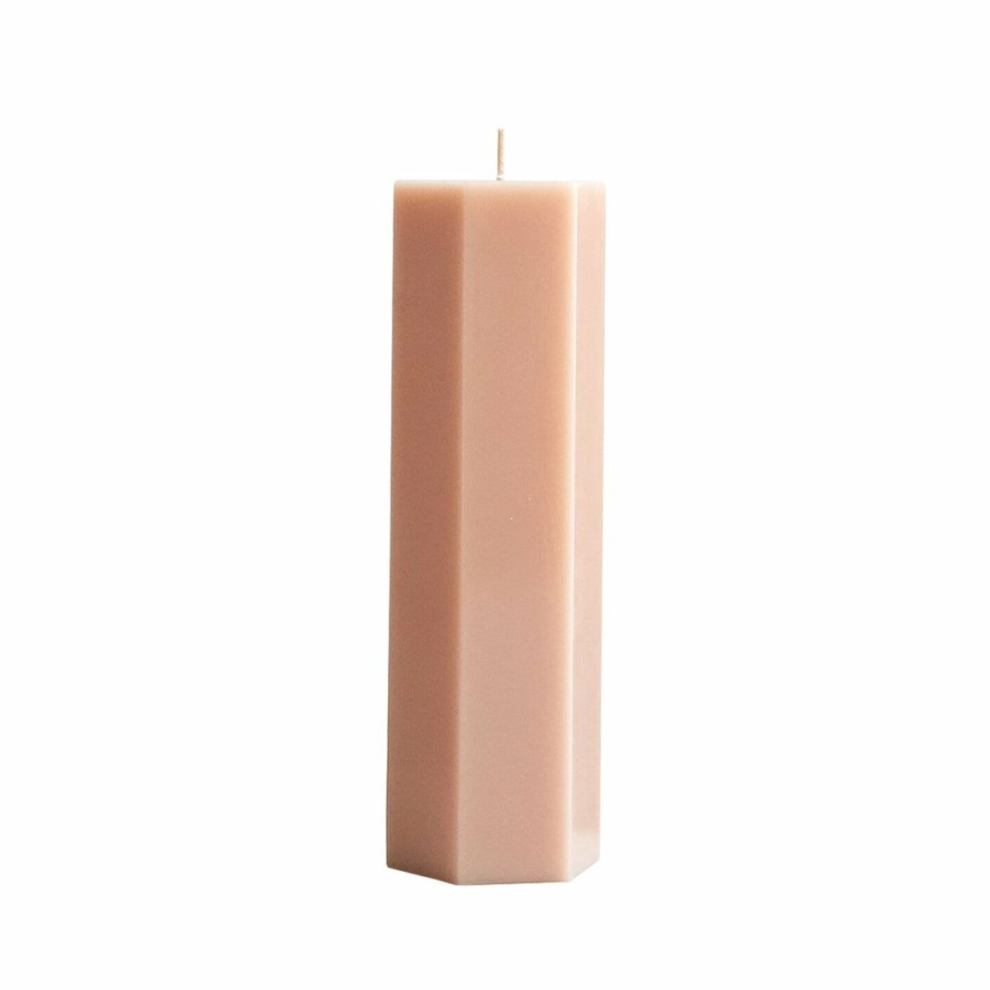 Bath * | The Floral Society Bath Hexagonal Pillar Candle Petal