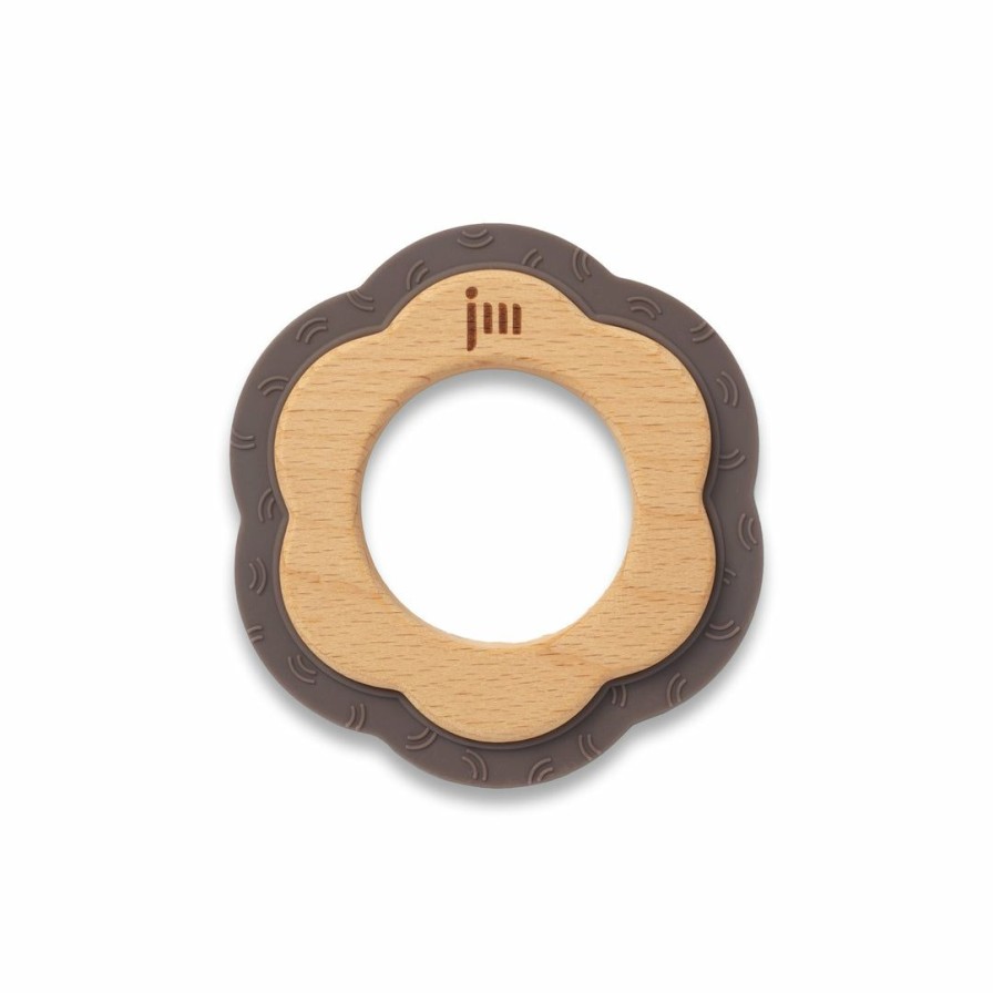 Nursery * | January Moon Wood And Silicone Teether Pewter