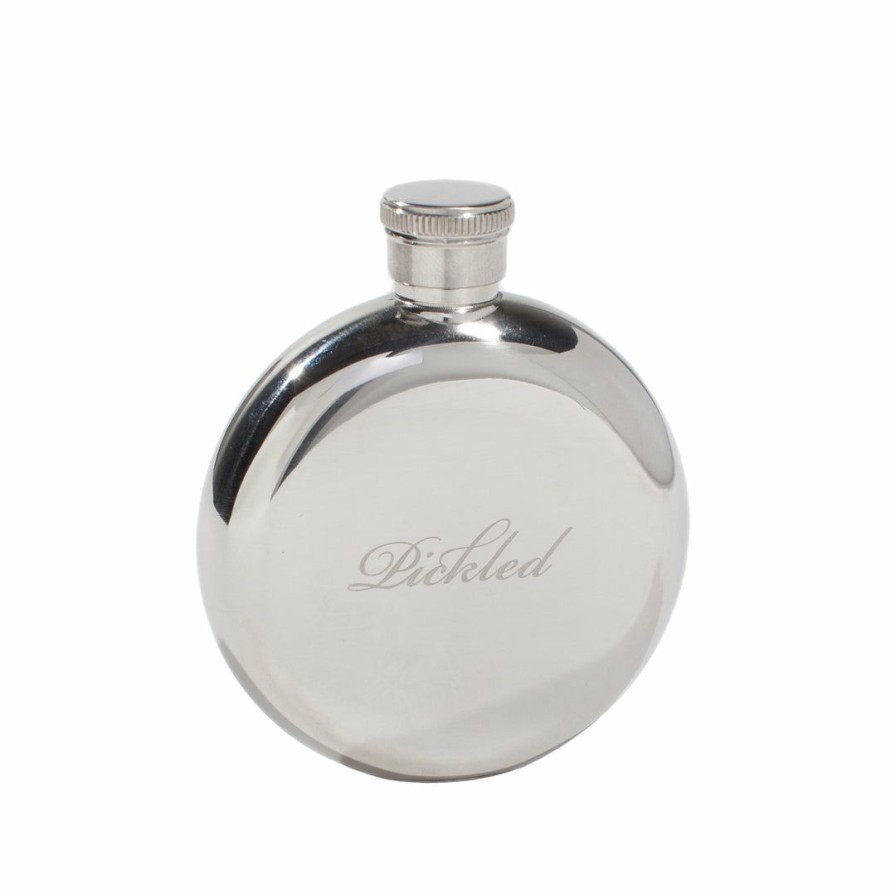 Kitchen * | Izola Stainless Steal Hip Flask Pickled