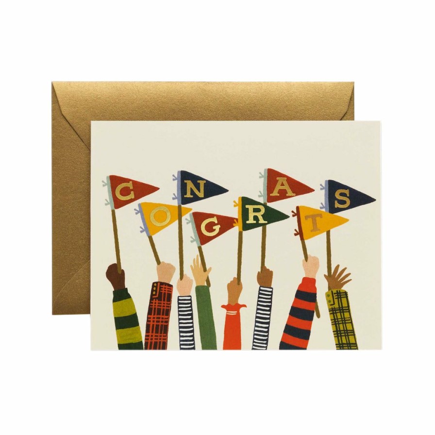 Study * | Rifle Paper Co Congrats Pennant Card