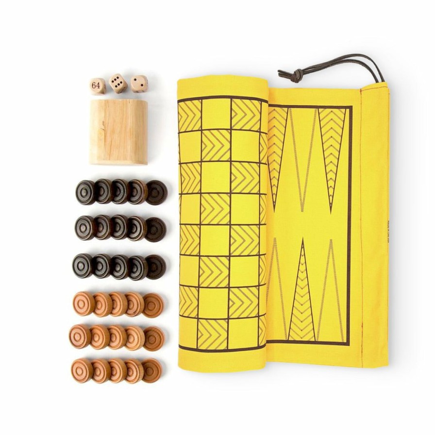 Nursery * | A Summer Shop Double-Sided Game-Bag Set Sunshine Yellow