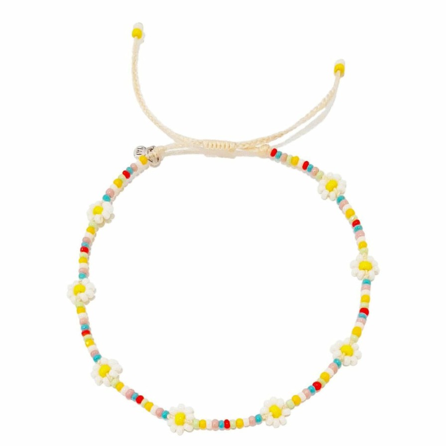 Accessories * | Tai Multi-Colored Daisy Beaded Bracelet Summer