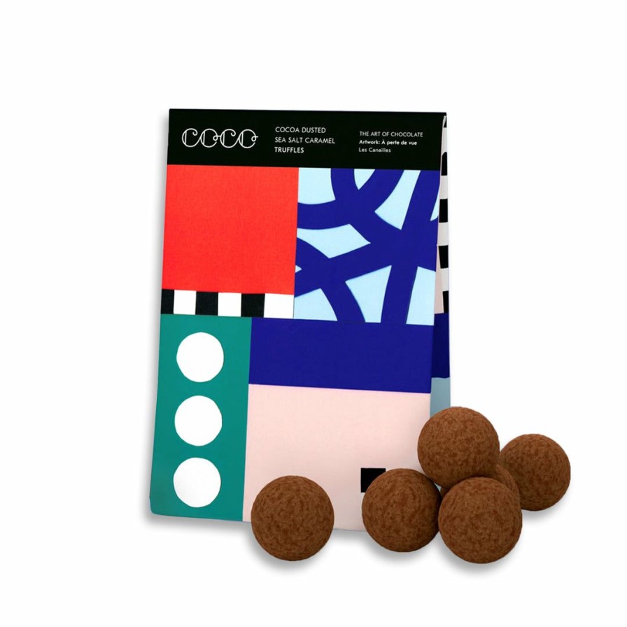 Kitchen * | Coco Chocolatier Cocoa Dusted Sea Salt Caramel Truffles Gourmet