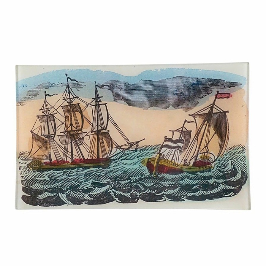 Living * | John Derian Ships Ahoy Rectangular Tray