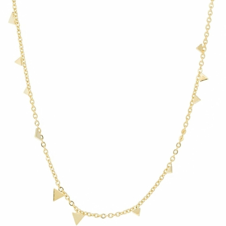 Accessories * | Tai Accessories Gold Triangle Charm Necklace