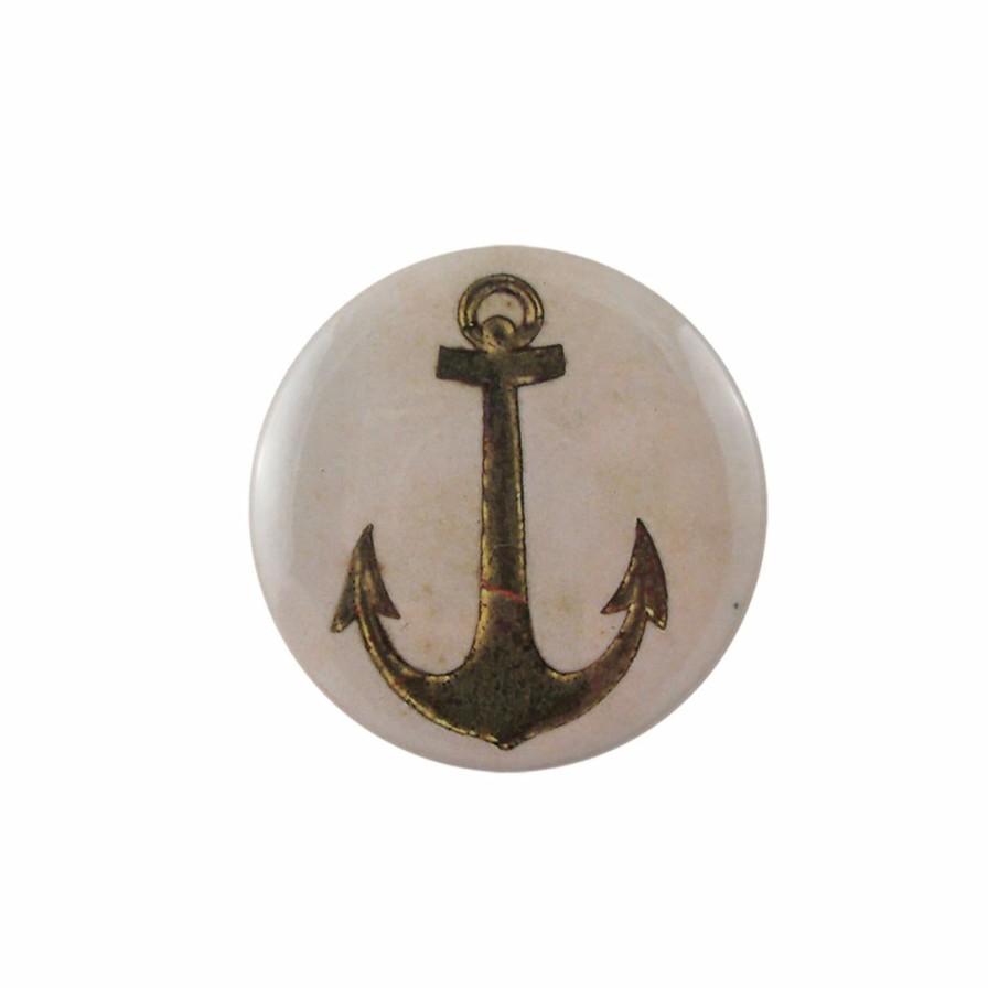 Bath * | John Derian Button Mirror Anchor Bath Accessories