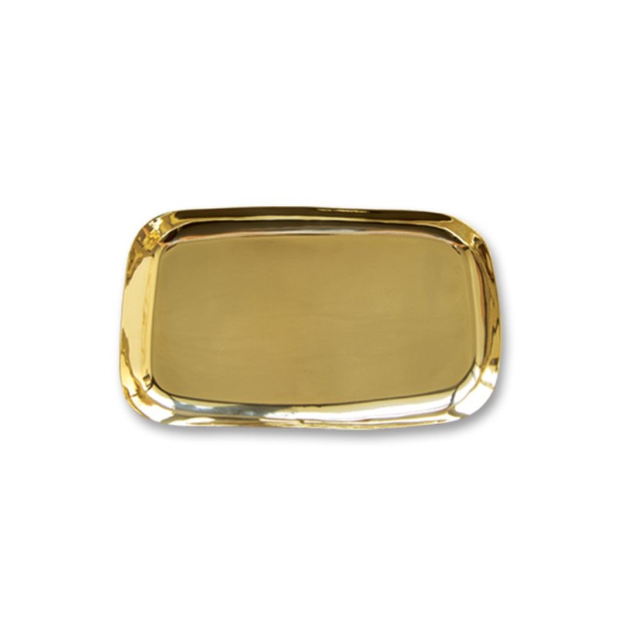 Living * | Tf Design Brass Large Platter