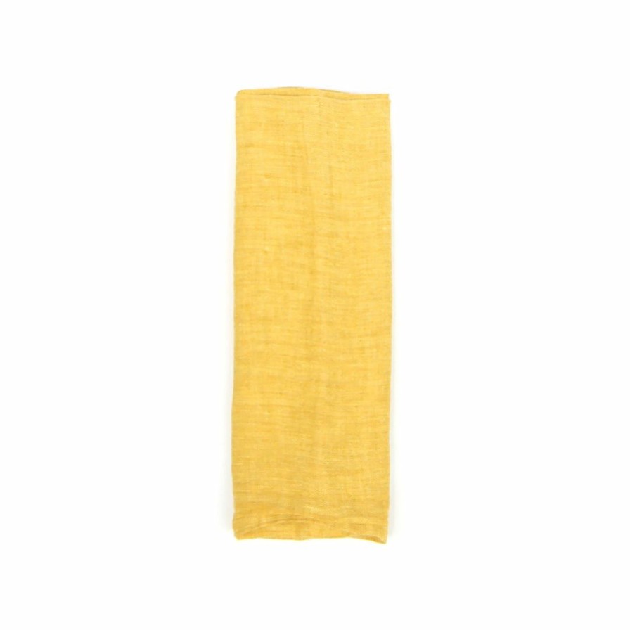 Kitchen * | Deborah Rhodes Summer Washed Linen Napkin Mustard