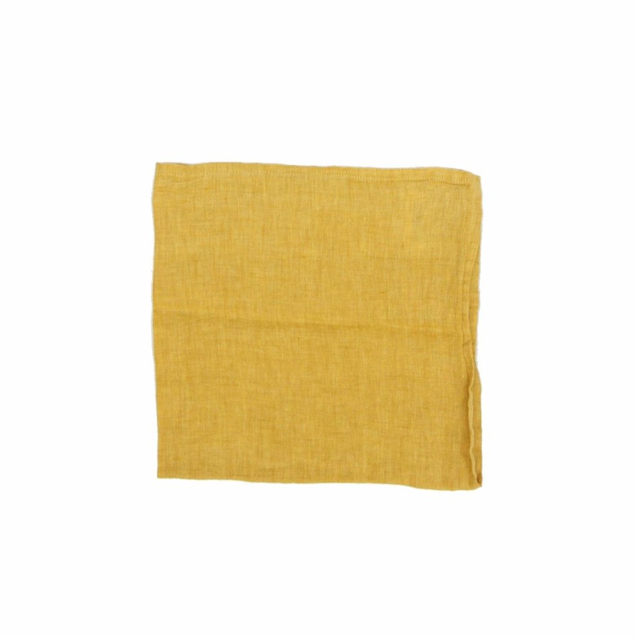 Kitchen * | Deborah Rhodes Summer Washed Linen Napkin Mustard