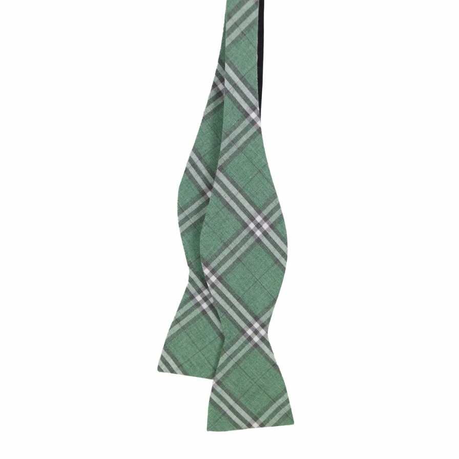 Accessories * | Ella Bing Green Plaid Bowtie