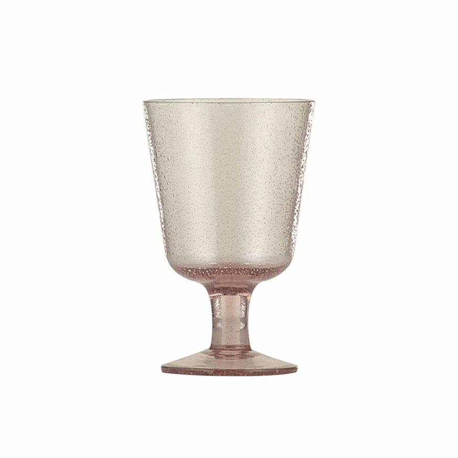 Kitchen * | British Colour Standard Handmade Wine Glass Old Rose