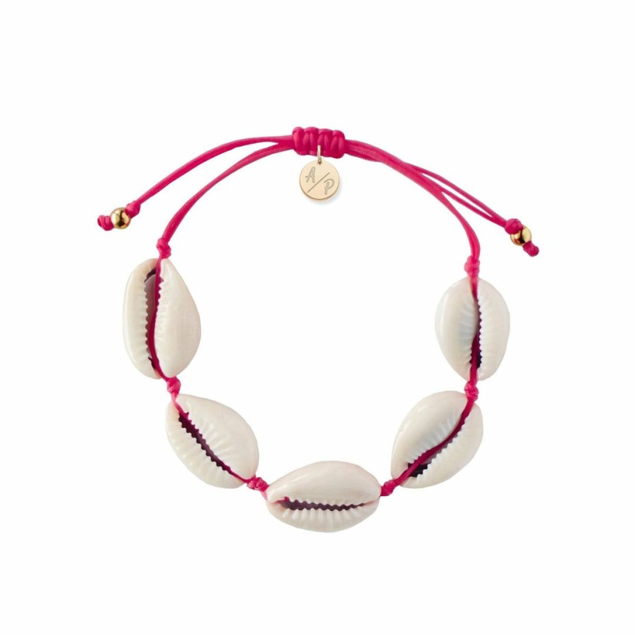 Accessories * | Adriana Pappas Natural Shell Bracelet Magenta Summer