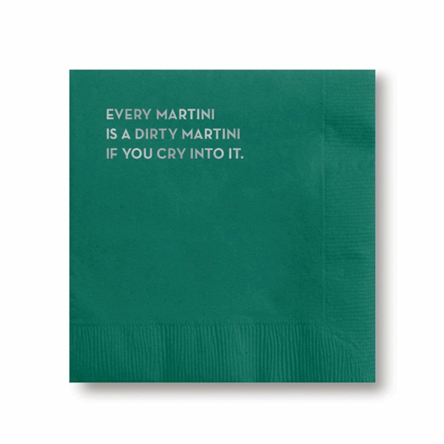 Kitchen * | Sapling Press Cocktail Napkins Dirty Martini Kitchen