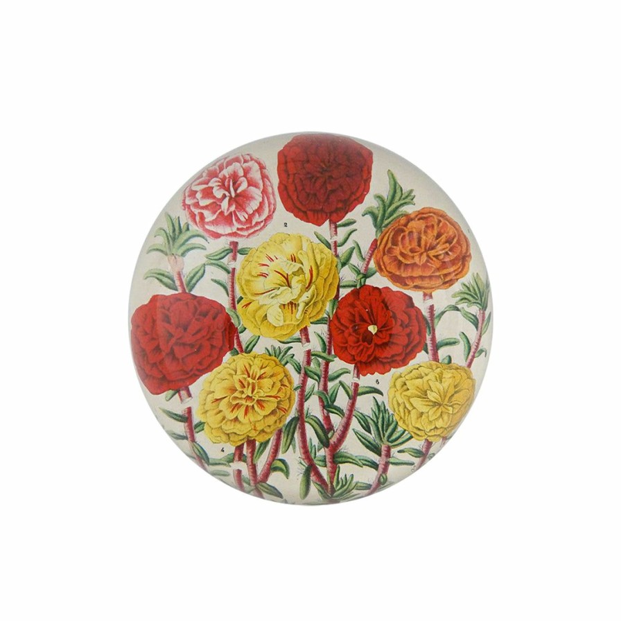 Living * | John Derian Moss Rose Purslane Dome Paperweight Home Decor