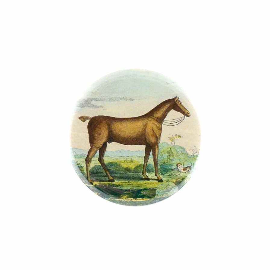 Accessories * | John Derian Brown Horse Mirror Button