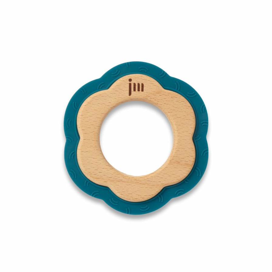 Nursery * | January Moon Nursery Wood And Silicone Teether Ocean