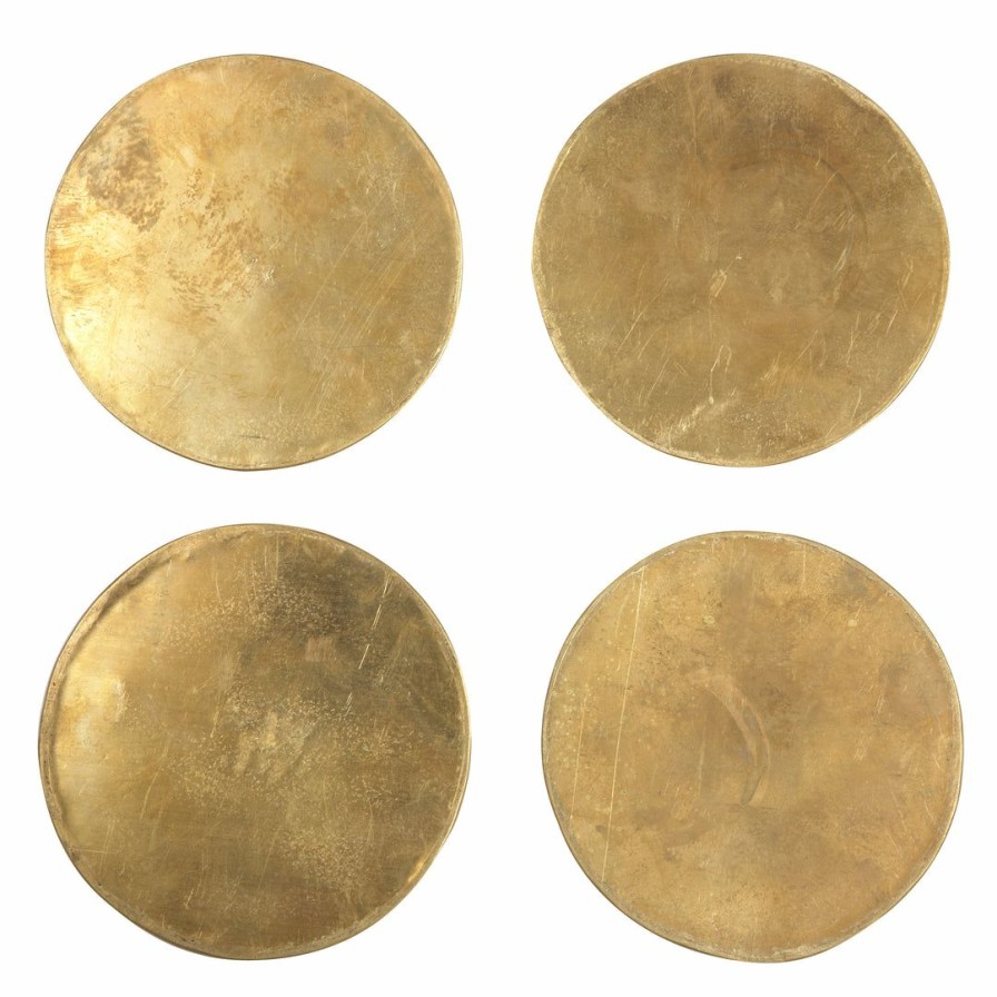 Kitchen * | Sir/Madam Brass Coasters Set Of 4