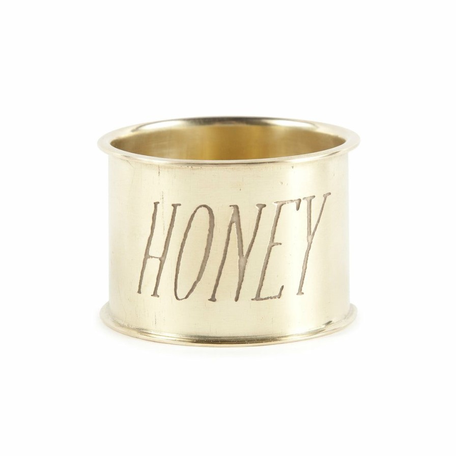 Kitchen * | Sir/Madam Kitchen Brass Napkin Ring Honey