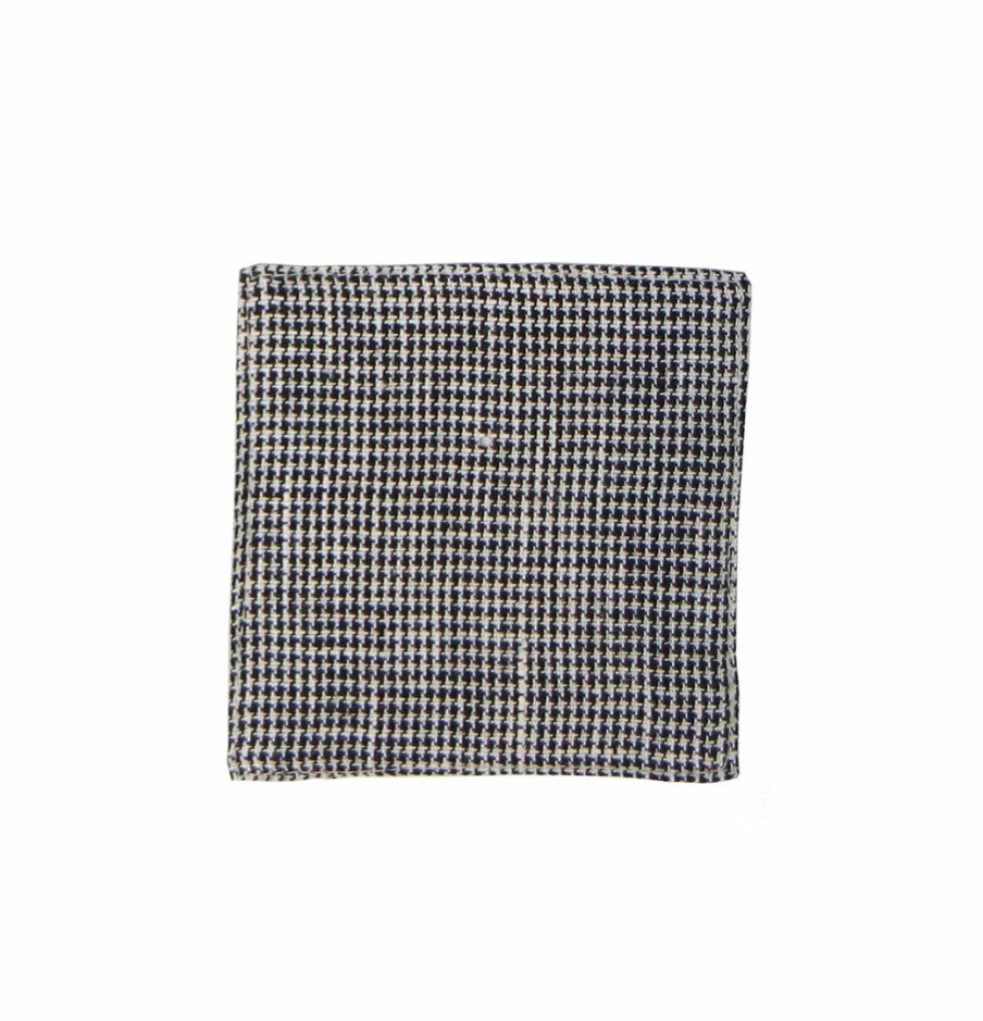 Kitchen * | Fog Linen Linen Coaster Houndtooth Check Kitchen