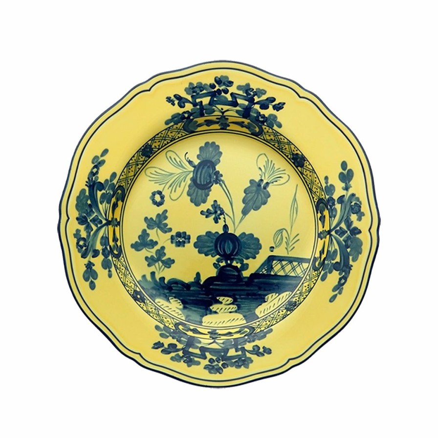 Kitchen * | Richard Ginori Kitchen Oriente Italiano Flat Dessert Plate Citrino