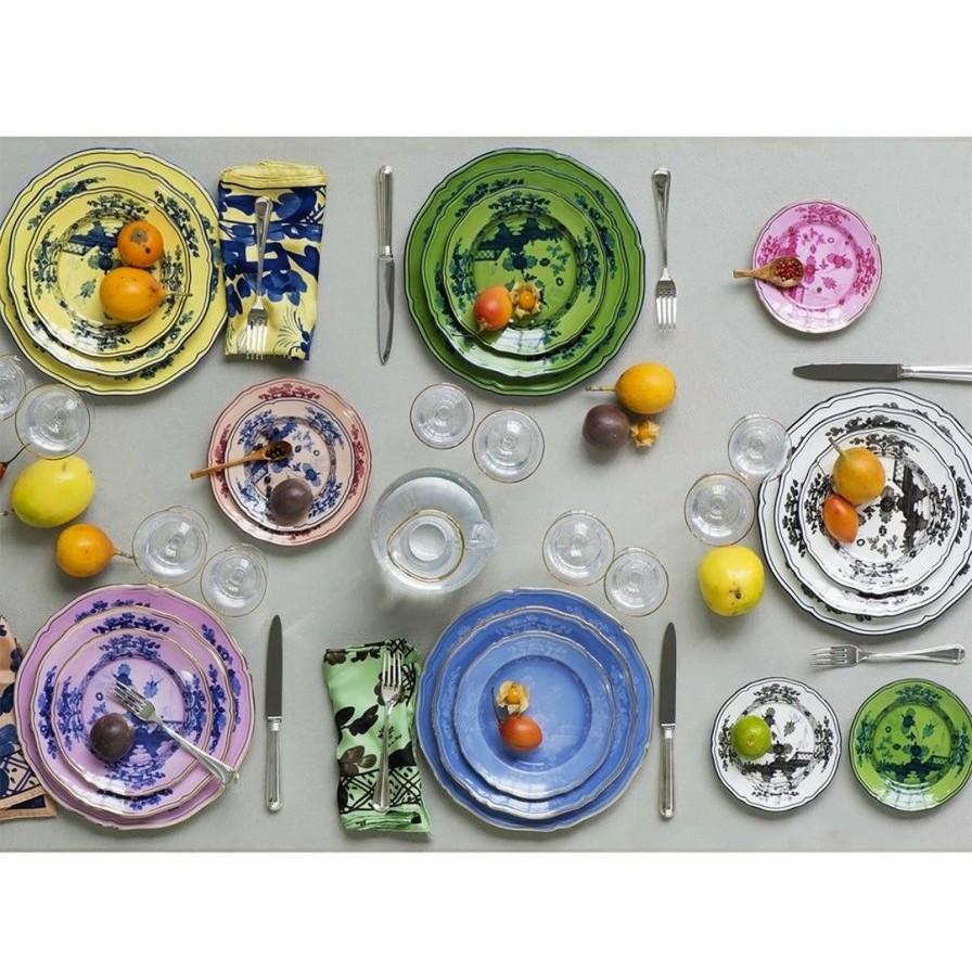 Kitchen * | Richard Ginori Kitchen Oriente Italiano Flat Dessert Plate Citrino