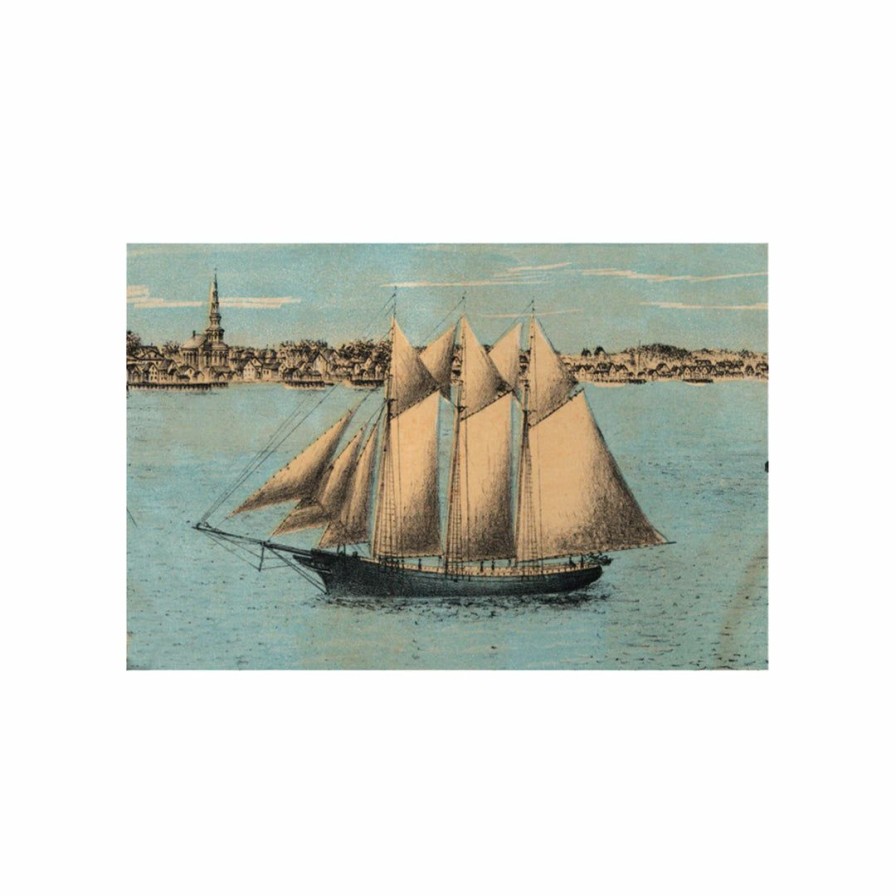 Study * | John Derian Ship In Bay Postcard Pack Of 10