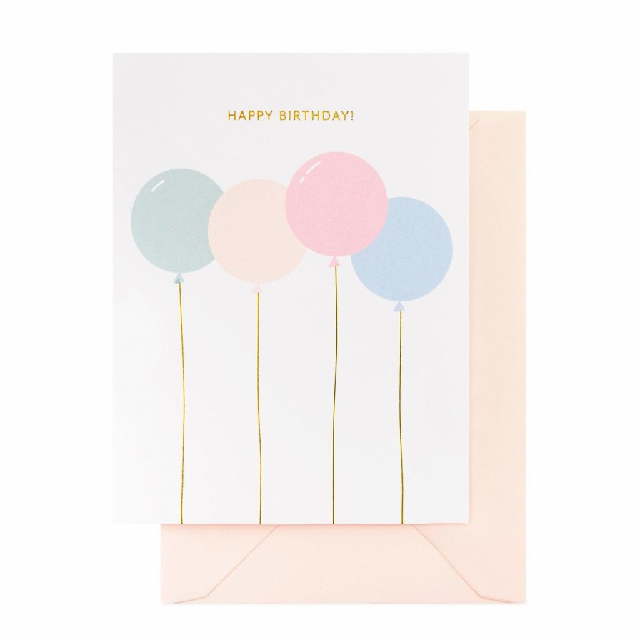 Study * | Sugar Paper Greeting Cards Birthday Balloons Card