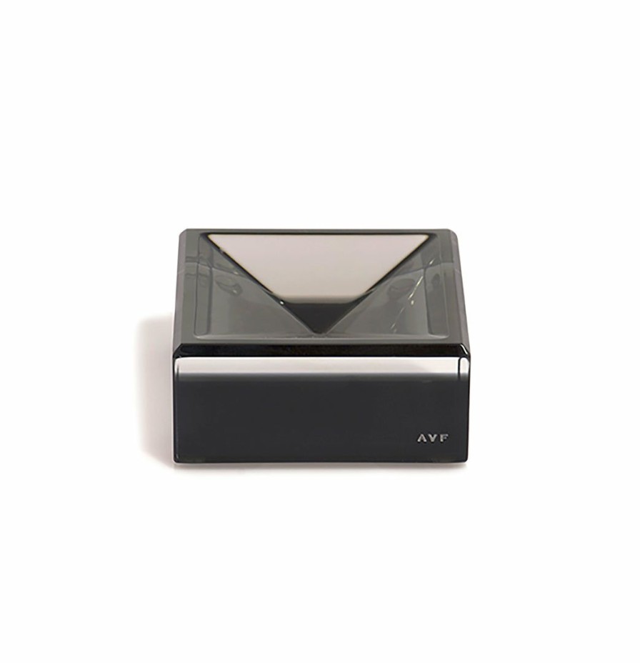 Living * | Alexandra Von Furstenberg Living Acrylic Square Mini Bowl Slate Grey