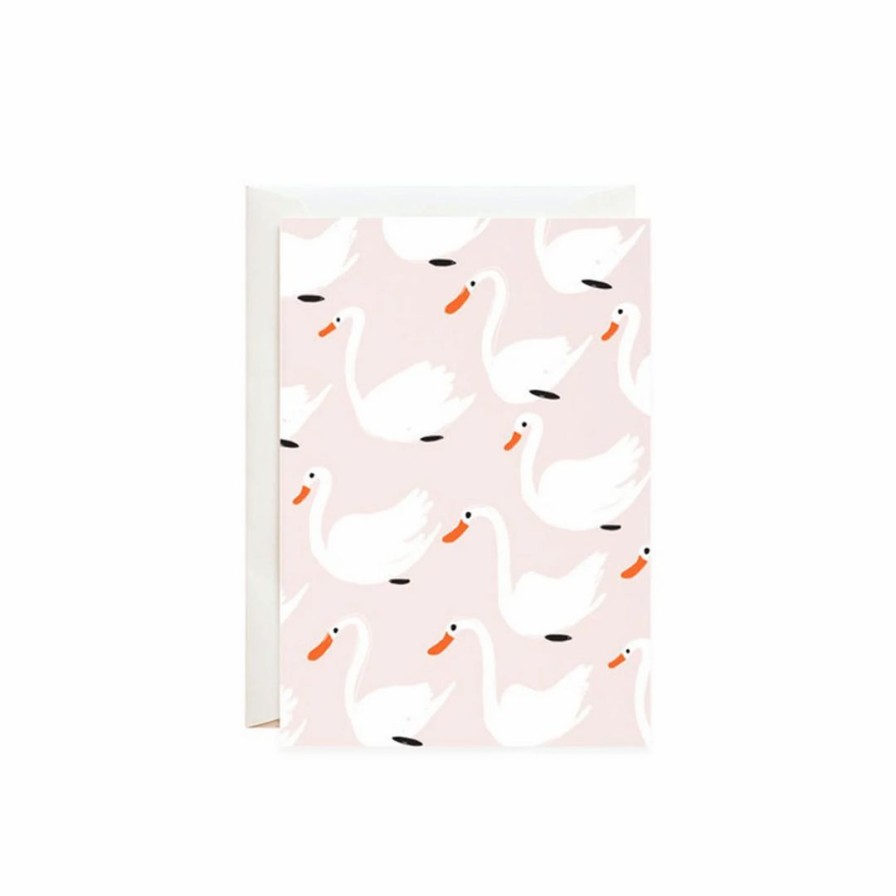 Study * | Mr. Boddington'S Studio Petite Card Sweet Swans