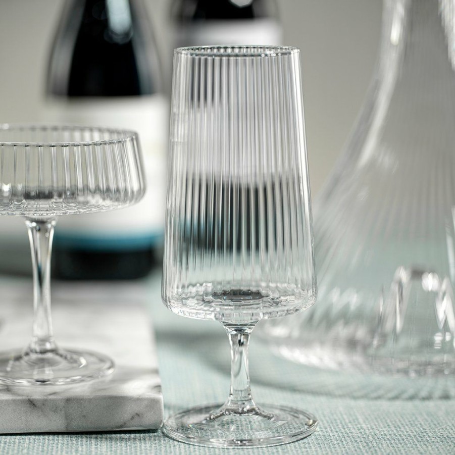 Kitchen * | Zodax Kitchen Bandol Fluted Textured Cocktail Glass