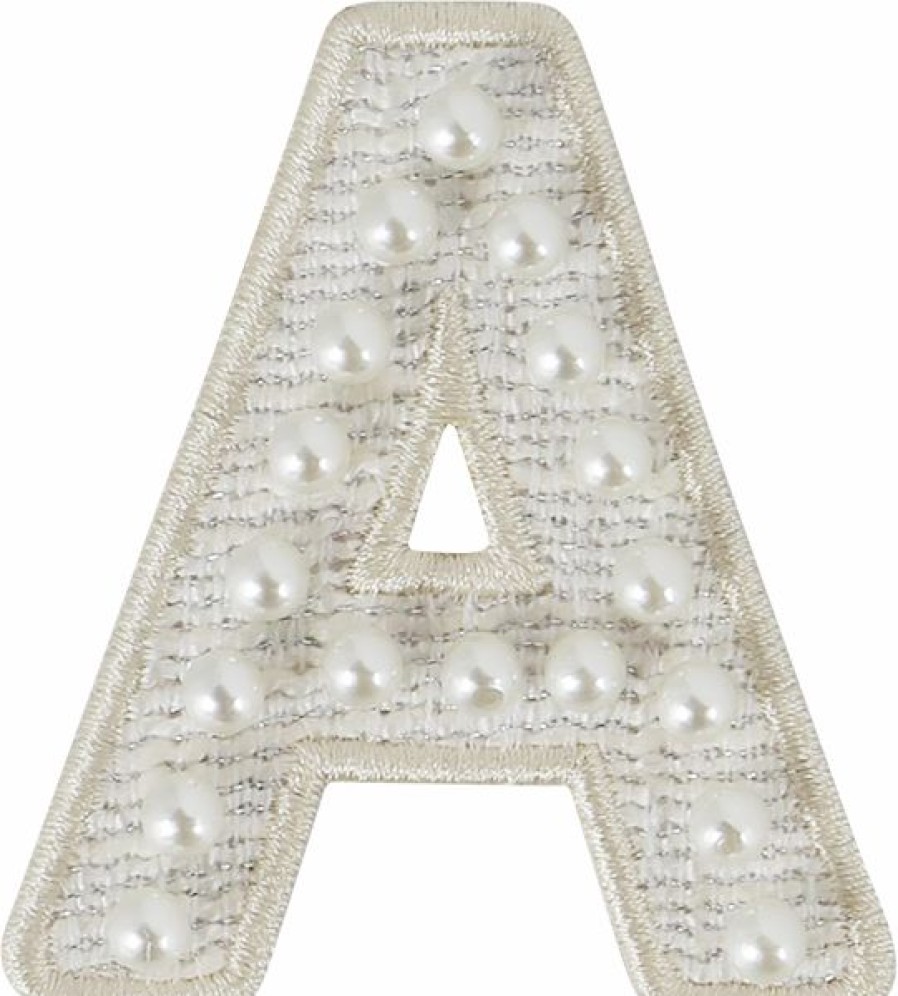 Accessories * | Stoney Clover Lane Accessories Cozy Pearl Letter Patch A-Z