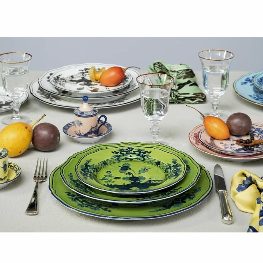 Kitchen * | Richard Ginori Oriente Italiano Flat Dessert Plate Malachite